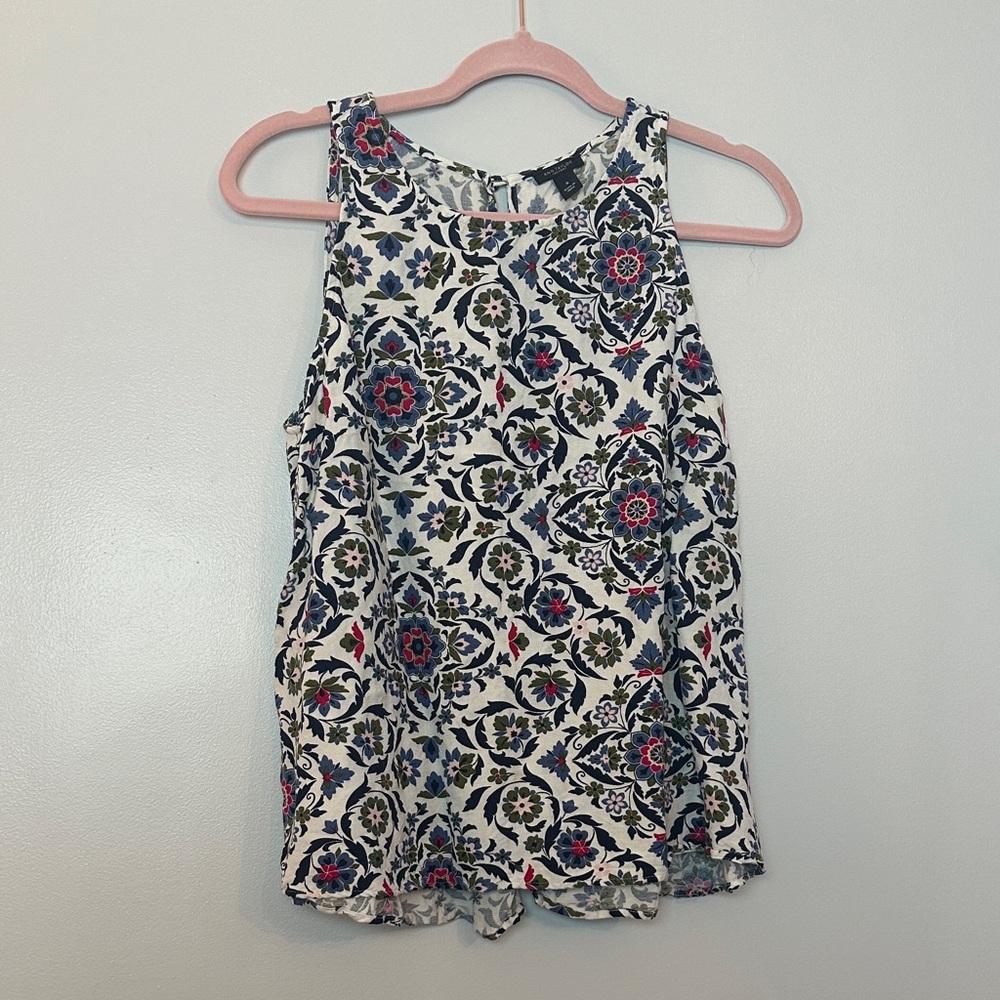 Ann Taylor Factory Multicolor Patterned Sleeveless Top